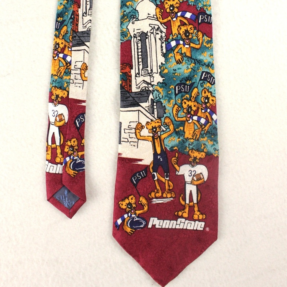 Vintage Penn State Nittany Lions WEAR TIES 100% Silk Necktie PSU Mascot